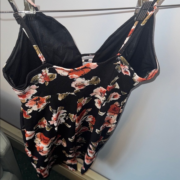 Black Floral Midi Dress with Rose Print - Picture 6 of 6